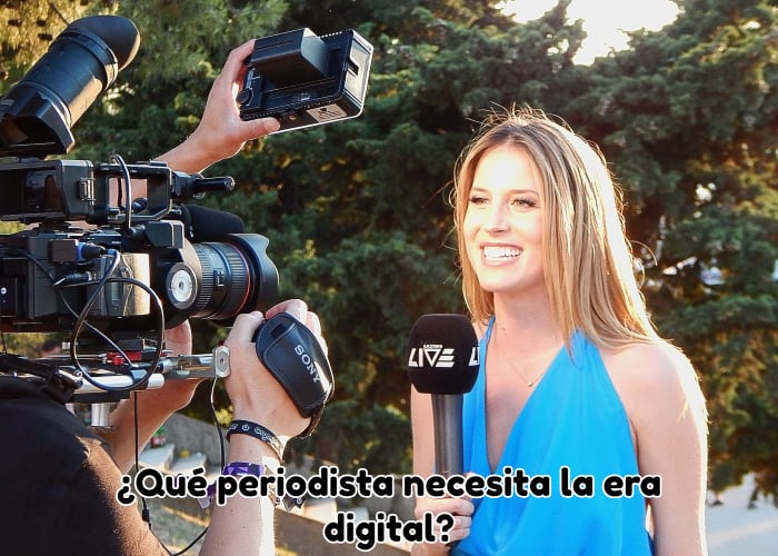 periodista frente a camaras