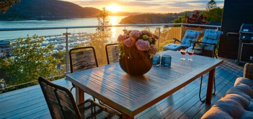 brown wooden table with chairs