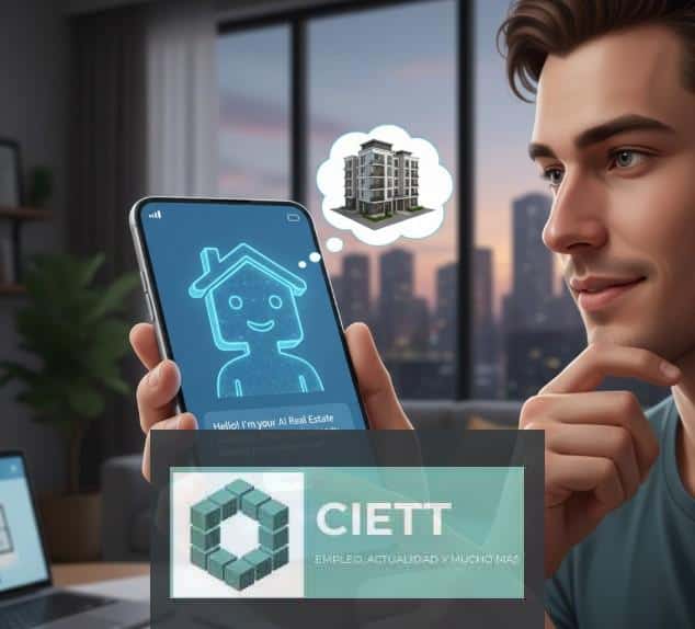 Chatbot de inteligencia artificial atendiendo clientes inmobiliarios